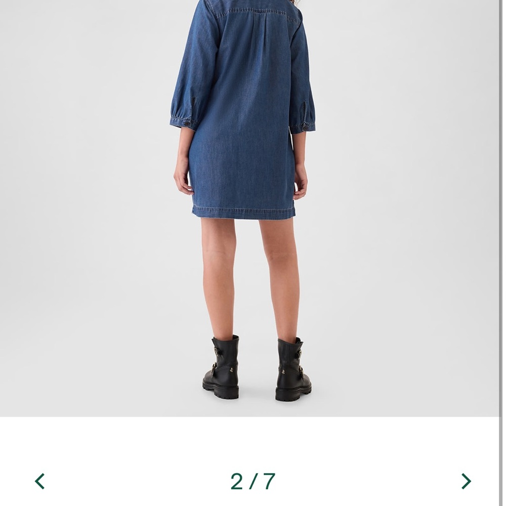 Gap Denim Pullover 1/2 Button Down 3/4 Sleeve Blu… - image 5